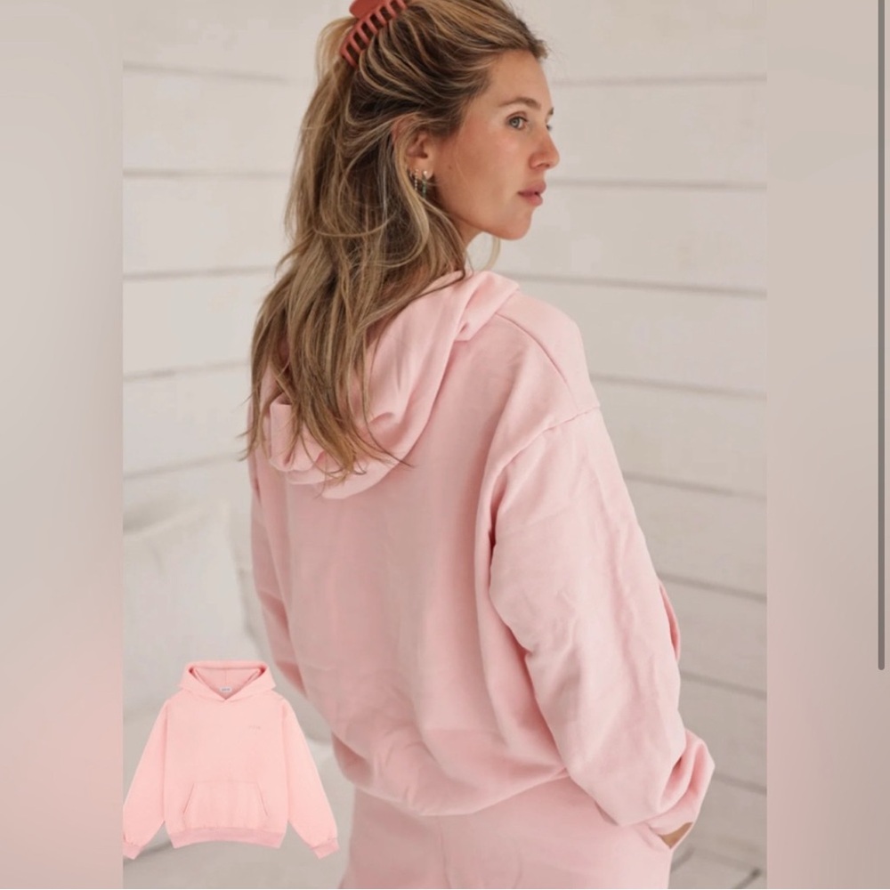 PARKE summer collection light pink hoodie.